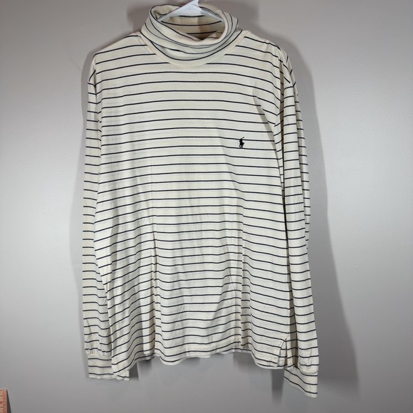Polo Ralph Lauren Other - Polo Ralph Lauren Pima Cotton Striped Turtleneck Shirt Size Large Men's